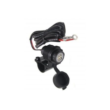 JYU66613 MOTORCYCLE WATERPROOF 2POT USB CHARGER USE